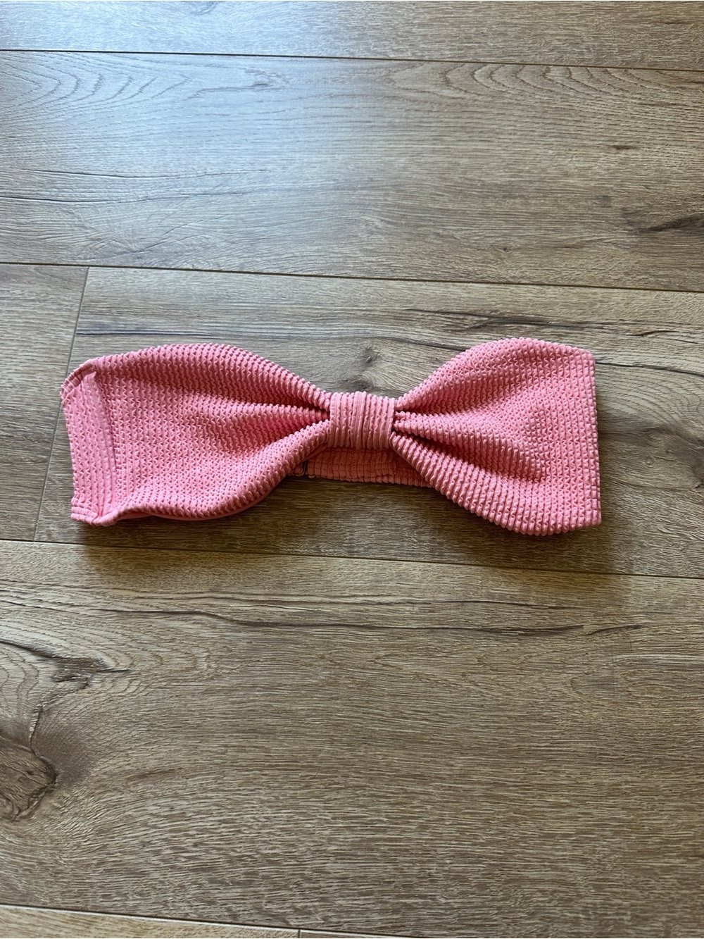 Pink Ribbed Bandeau Top - Picture 4 of 7